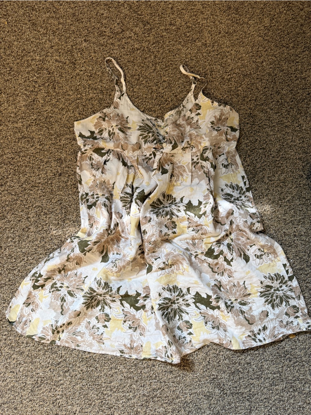 Old Navy Floral Camisole in Beige, Olive, and Yellow